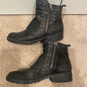 Lucky Brand Black Combat Boots